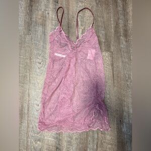 Pink Lace Slip Dress